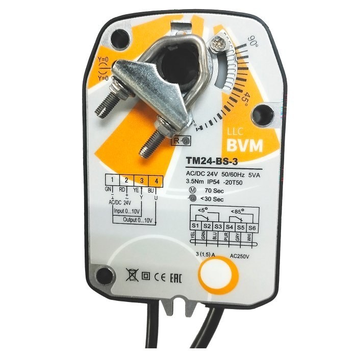 Электропривод BVM TM24-BS-3 для воздушных клапанов