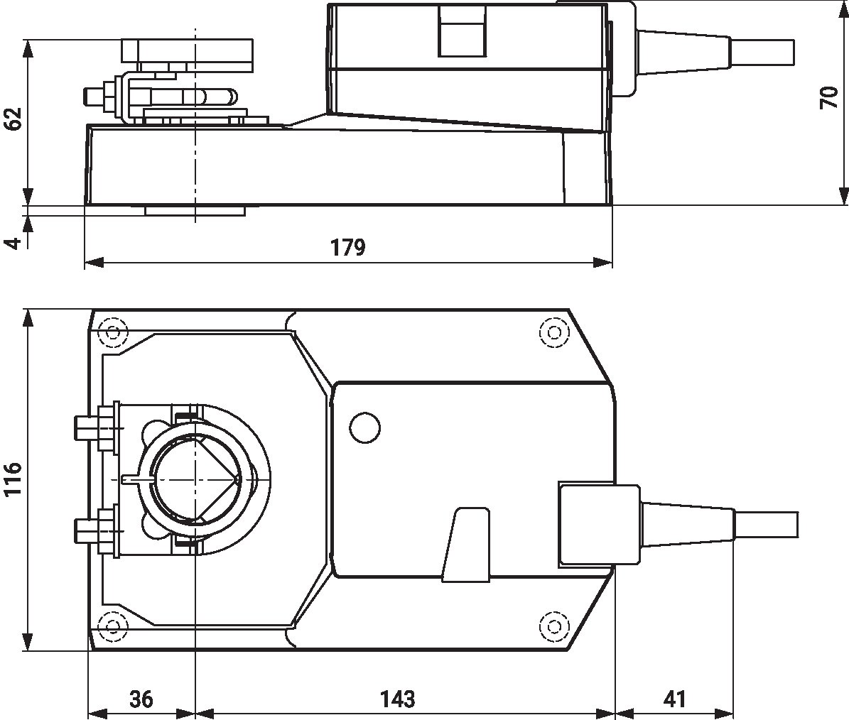 Электропривод Belimo GM24A-MF (40 Н·м)