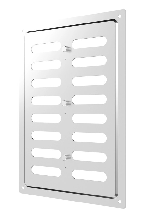Решетка вентиляционная MER регулируемая 170х240 окрашенная сталь хром ERA