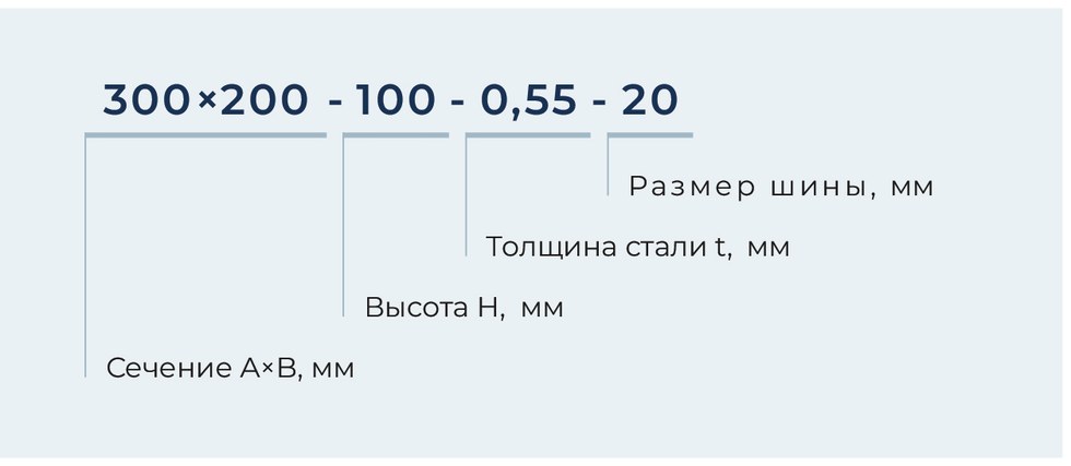 Врезка прямоугольная в прямоугольный канал