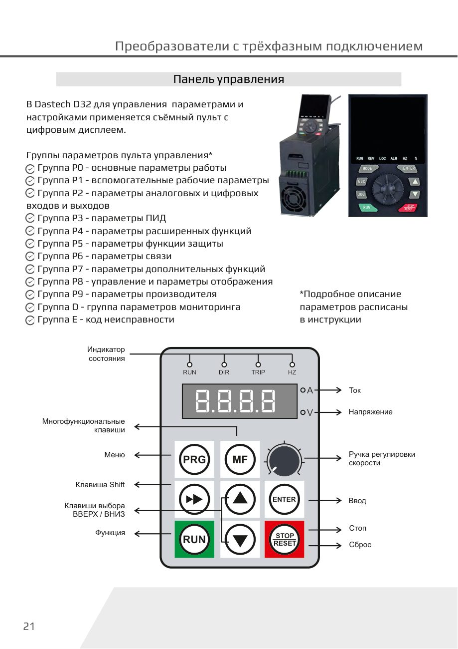 Панель управления D32 Dastech D32-T3-3G/4P